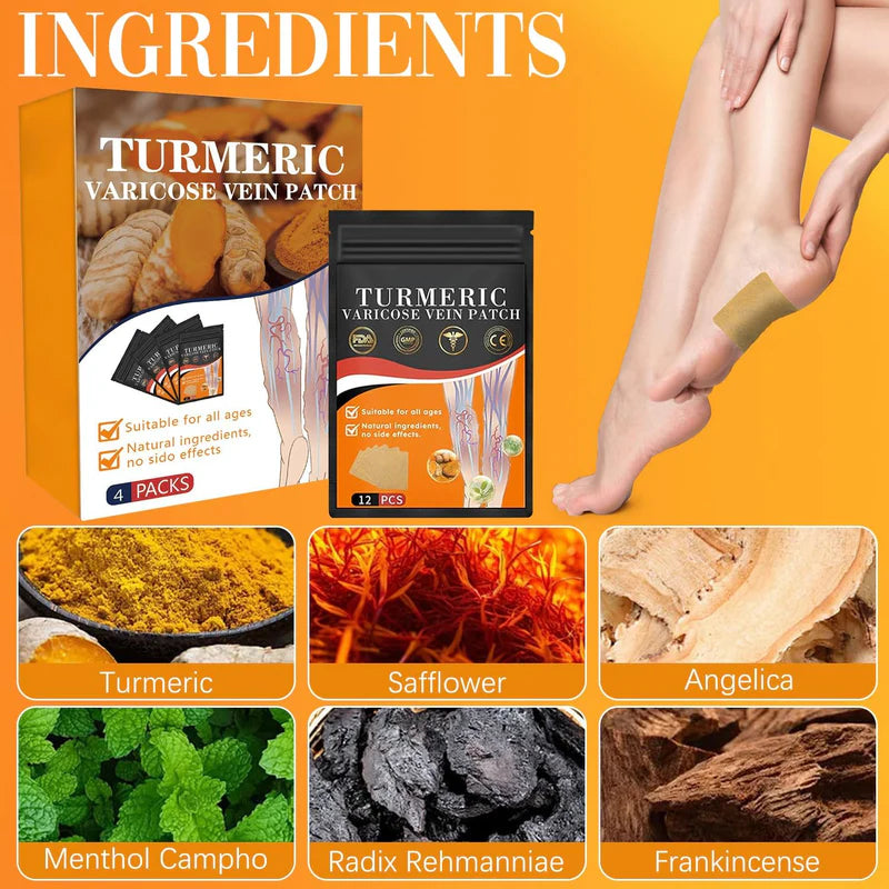 Turmeric Varicose Vein Patches (Pack of 10)