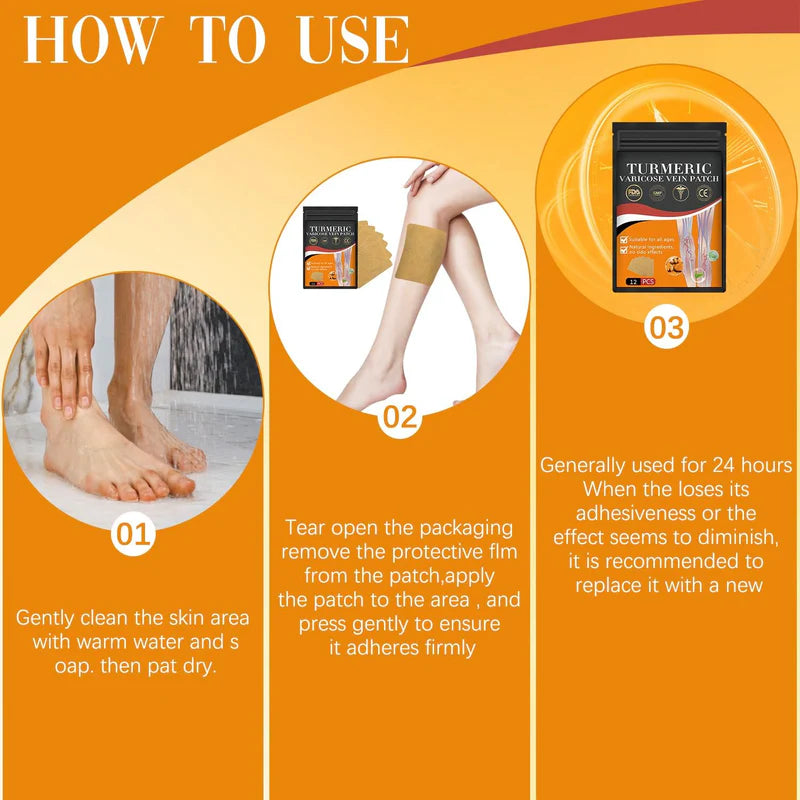 Turmeric Varicose Vein Patches (Pack of 10)